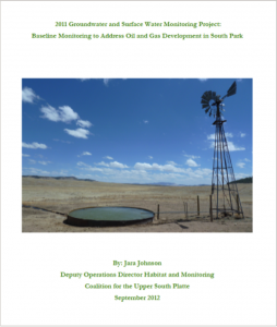 2011 Groundwater and Surface Water Monitoring Project