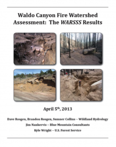 Waldo Canyon Fire Watershed Assessment